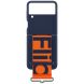 Защитный чехол Silicone Cover with Strap для Samsung Galaxy Flip 3 (EF-GF711TNEGRU) - Navy (282324N). Фото 5 из 5