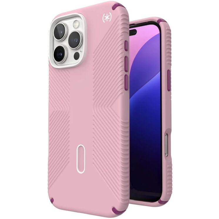 Защитный чехол Speck Presidio2 Grip MagSafe ClickLock для iPhone 16 Pro Max (150725-3250) - Pink (379937P) Защитный чехол Speck Presidio2 Grip MagSafe ClickLock для iPhone 16 Pro Max (150725-3250) - Pink: фото 1 из 10