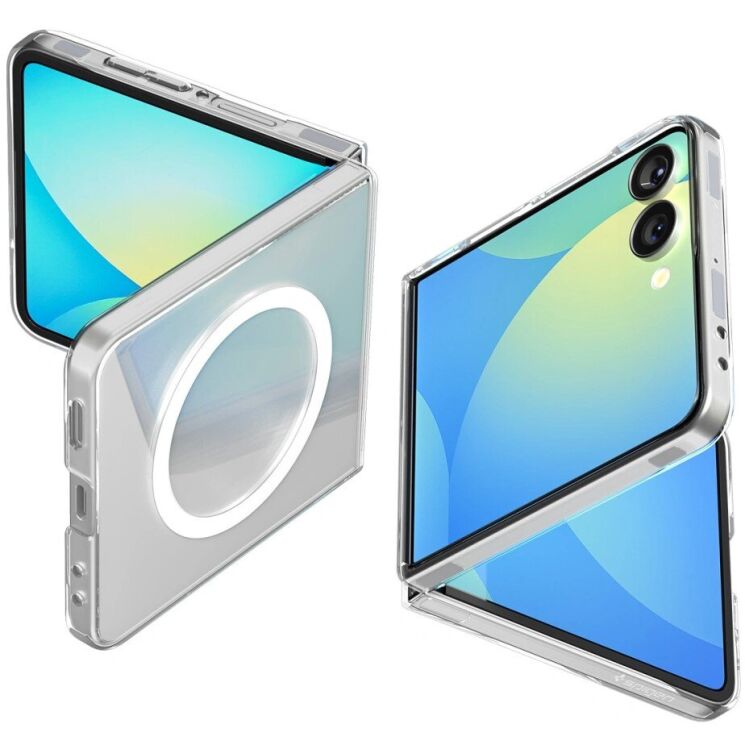 Захисний чохол Spigen (SGP) AirSkin (MagFit) для Samsung Galaxy Flip 7 (ACS09556) - Clear / White: фото 1 з 19