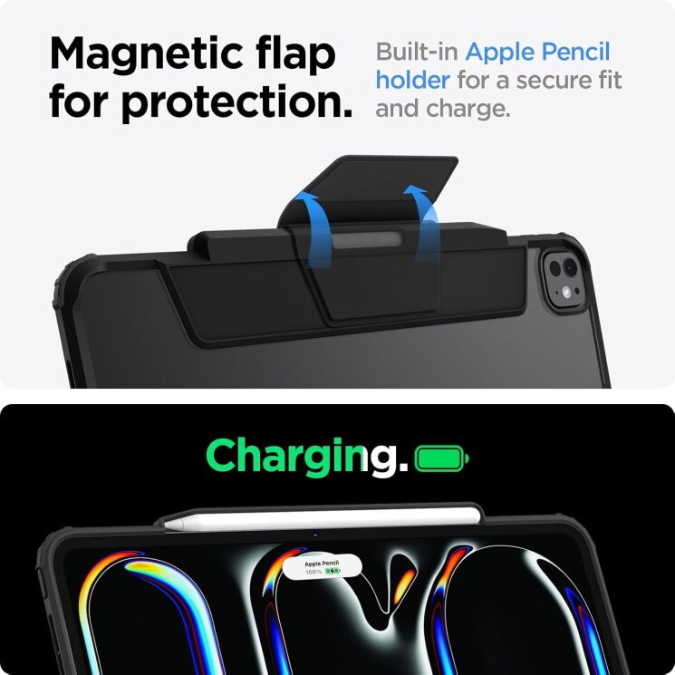Защитный чехол Spigen (SGP) AirSkin Pro для Apple iPad Pro 13 (2024) - Black: фото 16 из 16