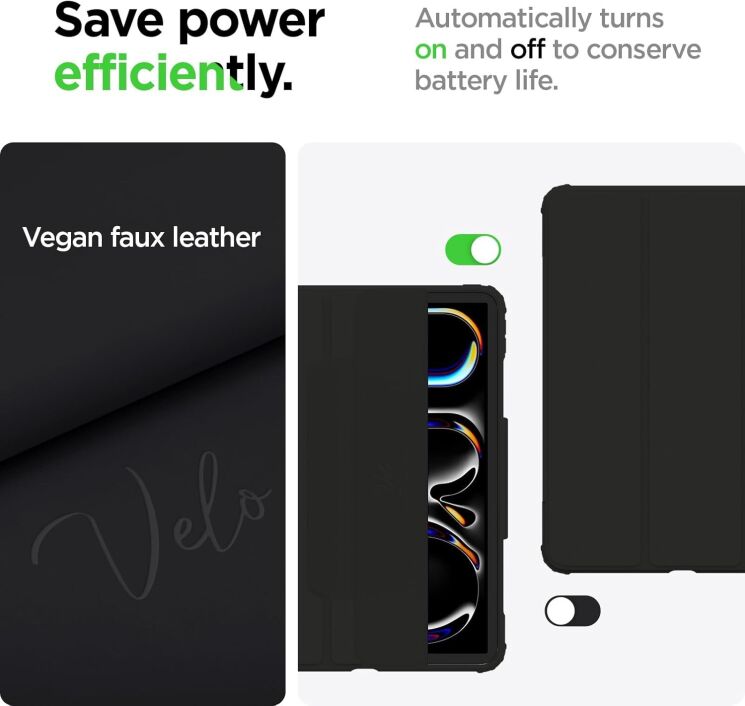 Защитный чехол Spigen (SGP) AirSkin Pro для Apple iPad Pro 13 (2024) - Black: фото 12 из 16