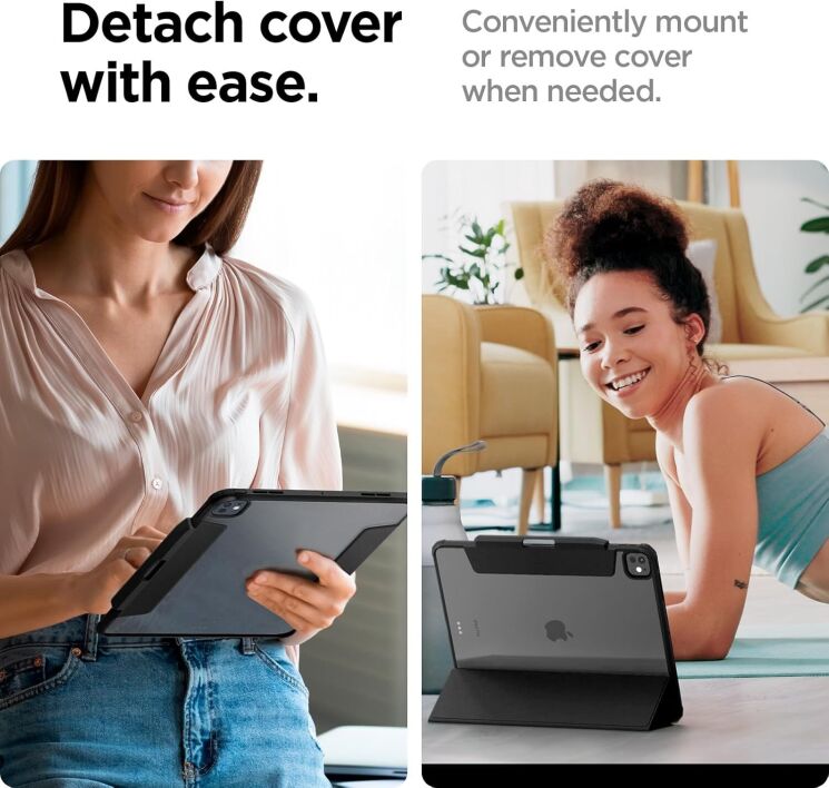 Защитный чехол Spigen (SGP) AirSkin Pro для Apple iPad Pro 13 (2024) - Black: фото 13 из 16