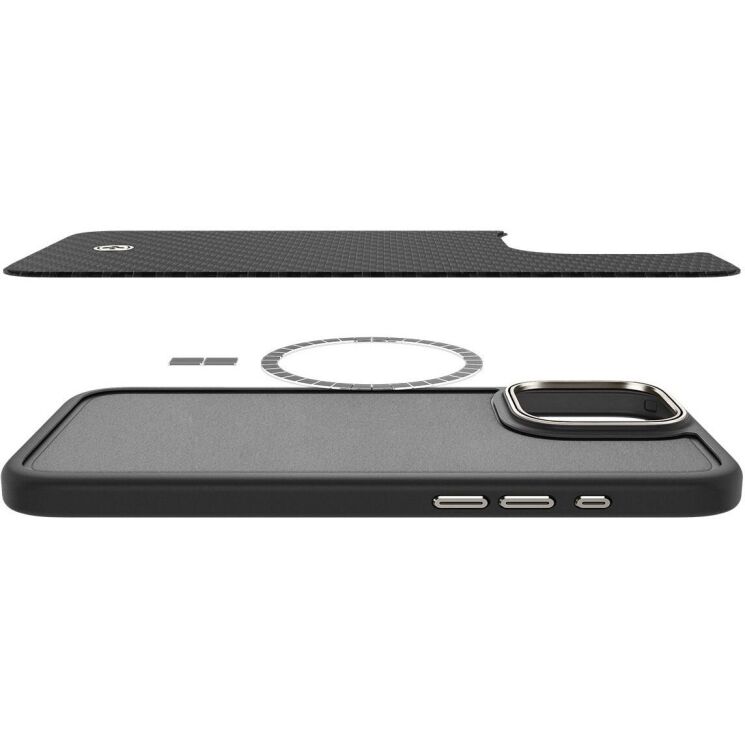 Защитный чехол Spigen (SGP) Enzo Aramid (MagFit) для Apple iPhone 16 Pro - Black Natural: фото 8 из 16