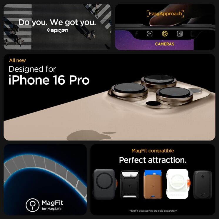Защитный чехол Spigen (SGP) Enzo Aramid (MagFit) для Apple iPhone 16 Pro - Black Natural: фото 10 из 16