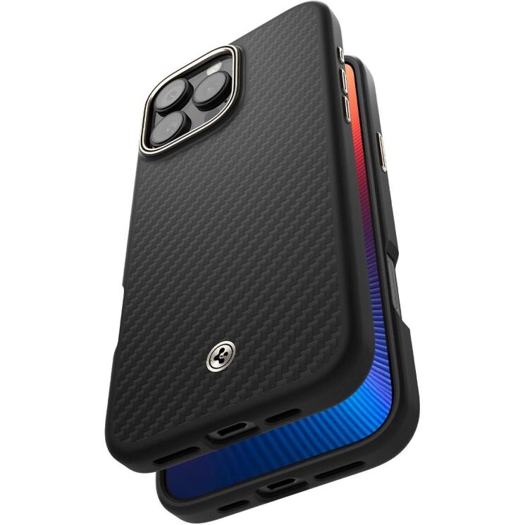 Защитный чехол Spigen (SGP) Enzo Aramid (MagFit) для Apple iPhone 16 Pro - Black Natural: фото 3 из 16