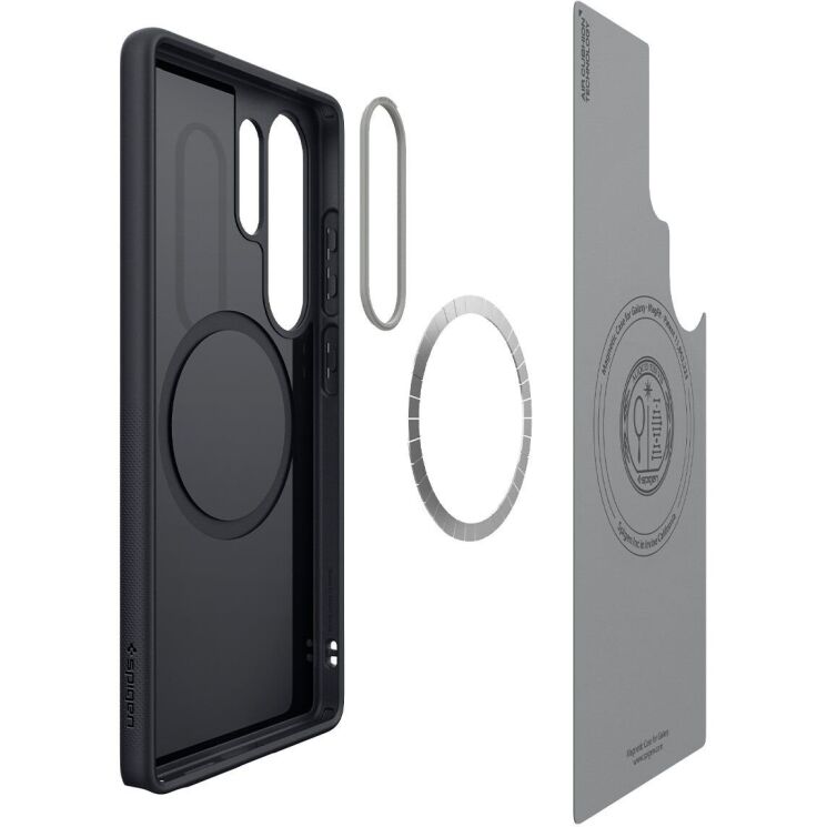 Защитный чехол Spigen (SGP) Nano Pop (MagFit) для Samsung Galaxy S25 Ultra (S938) ACS09057 - Black Sesame: фото 9 из 20