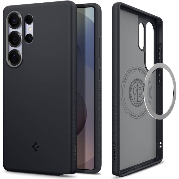 Защитный чехол Spigen (SGP) Nano Pop (MagFit) для Samsung Galaxy S25 Ultra (S938) ACS09057 - Black Sesame: фото 1 из 20