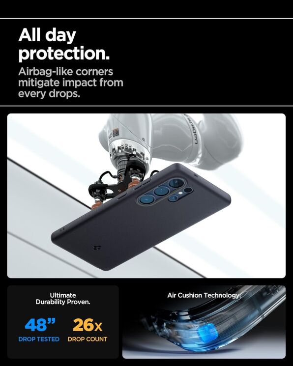 Защитный чехол Spigen (SGP) Nano Pop (MagFit) для Samsung Galaxy S25 Ultra (S938) ACS09057 - Black Sesame: фото 18 из 20
