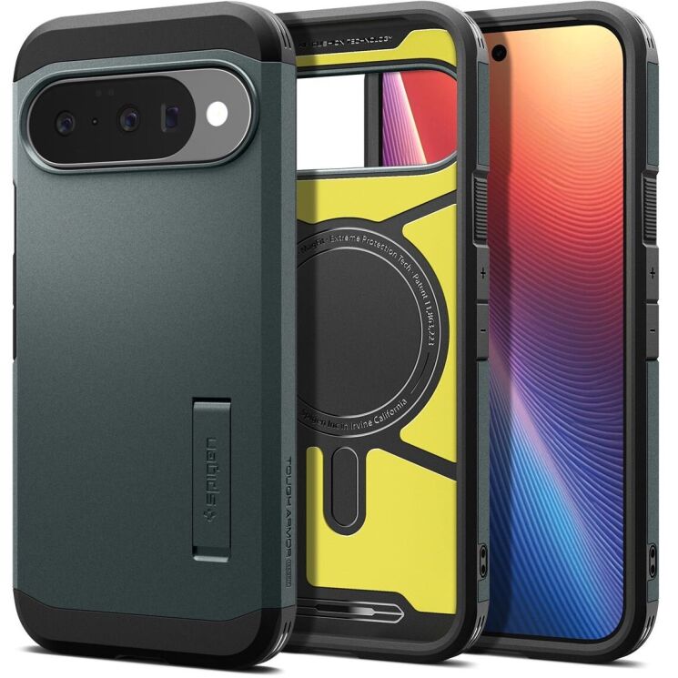 Захисний чохол Spigen (SGP) Tough Armor (MagFit) для Google Pixel 10 / 10 Pro (ACS09707) - Abyss Green: фото 1 з 17