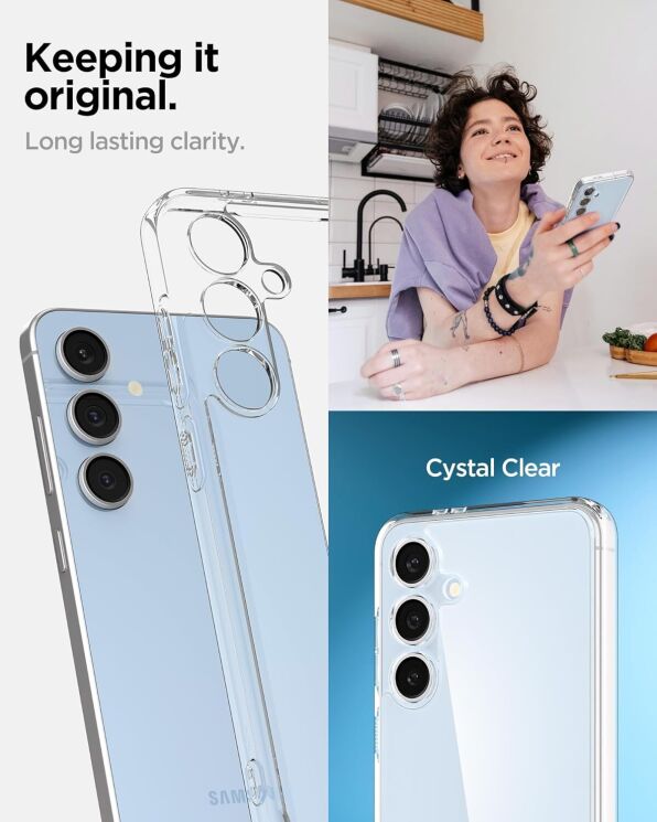 Защитный чехол Spigen (SGP) Ultra Hybrid для Samsung Galaxy S24 FE (S721) - Clear: фото 9 из 13