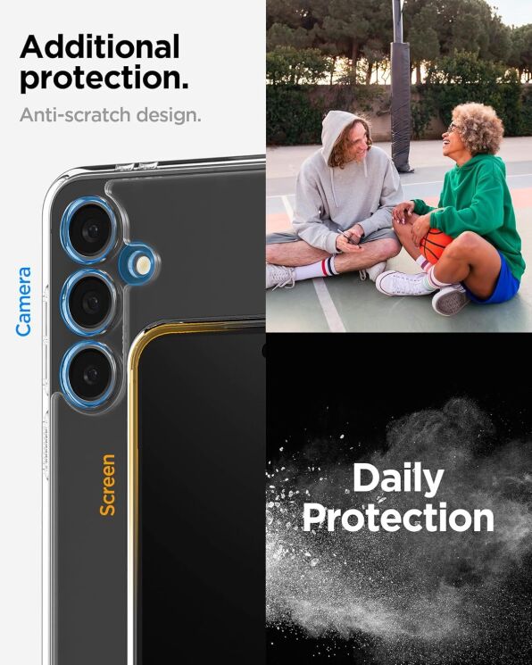 Защитный чехол Spigen (SGP) Ultra Hybrid для Samsung Galaxy S24 FE (S721) - Clear: фото 12 из 13
