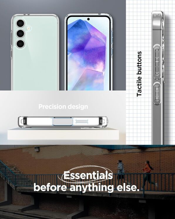Защитный чехол Spigen (SGP) Ultra Hybrid для Samsung Galaxy S24 FE (S721) - Clear: фото 13 из 13