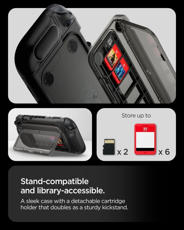 Захисний чохол Spigen Snap Switch для Nintendo Switch 2 (ACS09288) - Black: фото 12 з 17