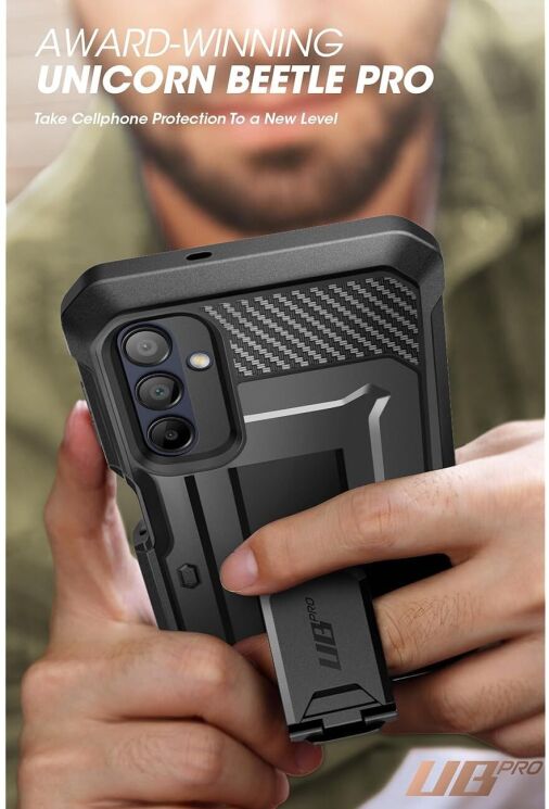 Захисний чохол Supcase Unicorn Beetle PRO Rugged Holster для Samsung Galaxy A15 (A155) - Black: фото 12 з 12
