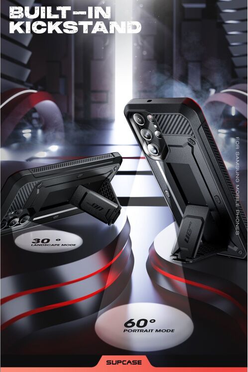 Защитный чехол Supcase Unicorn Beetle PRO Screen Protector для Samsung Galaxy S23 Ultra (S918) - Black: фото 6 из 11