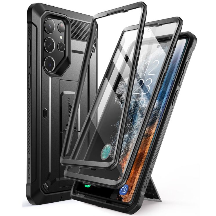Защитный чехол Supcase Unicorn Beetle PRO Screen Protector для Samsung Galaxy S23 Ultra (S918) - Black: фото 1 из 11