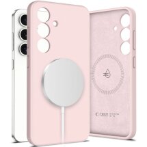 Защитный чехол Tech-Protect Liquid Silicone MagSafe для Samsung Galaxy S25 (S931) 5906302322169 - Pink Pearl: фото 1 из 4