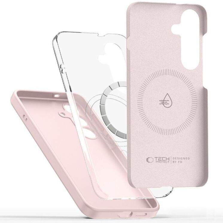 Защитный чехол Tech-Protect Liquid Silicone MagSafe для Samsung Galaxy S25 (S931) 5906302322169 - Pink Pearl: фото 2 из 4