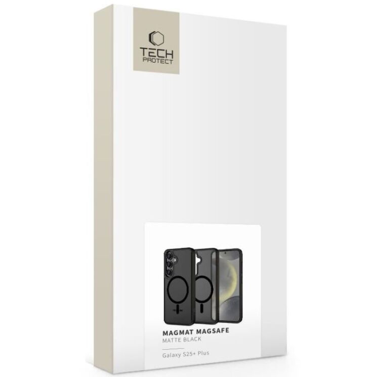 Защитный чехол Tech-Protect Magmat MagSafe для Samsung Galaxy S25 Plus (S936) - Matte Black: фото 2 из 5