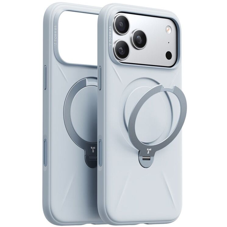 Захисний чохол TORRAS Ostand Spin Fusion для Apple iPhone 17 Pro - Baby Blue: фото 2 з 7