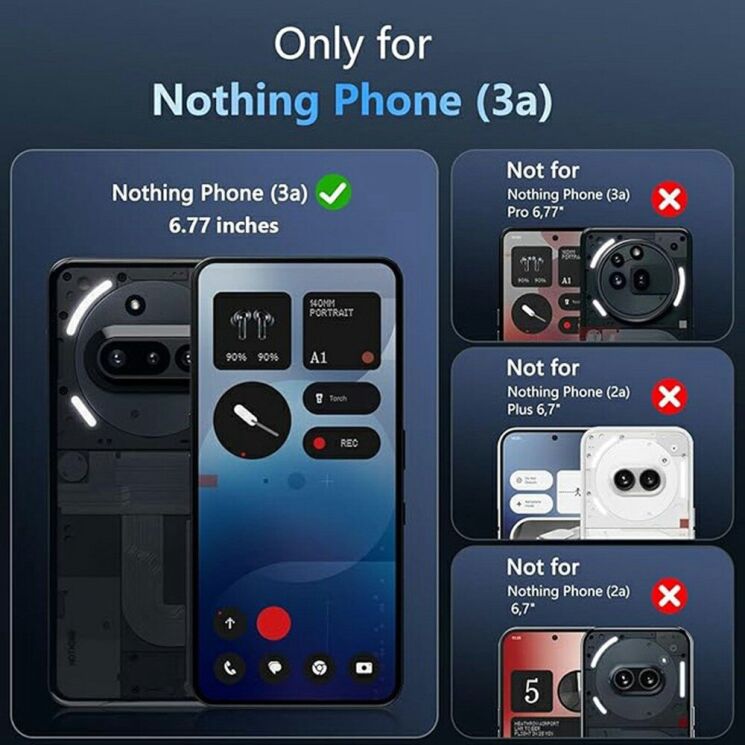 Защитный чехол UniCase AirBag MagSafe для Nothing Phone (3a) - Transparent: фото 2 из 9