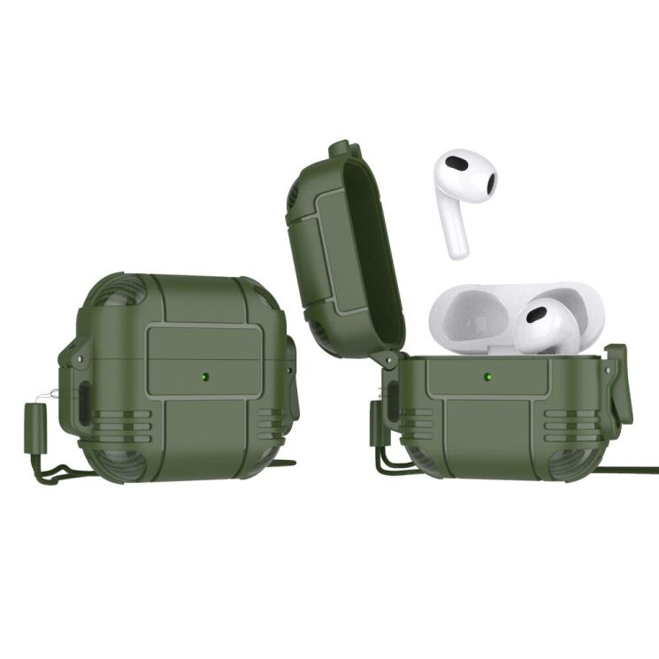 Защитный чехол UniCase Armor Shield для Apple AirPods 3 - Army Green: фото 2 из 5