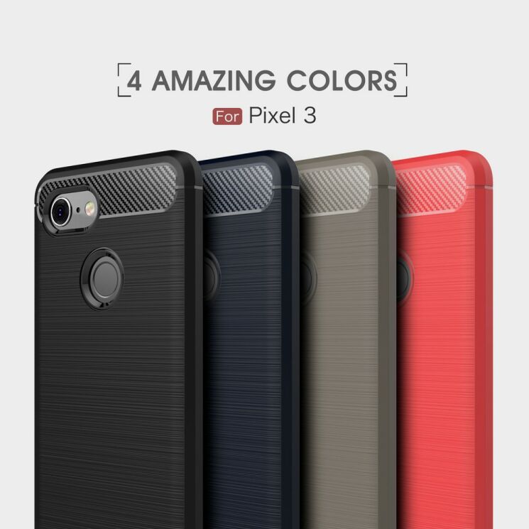Защитный чехол UniCase Carbon для Google Pixel 3 - Dark Blue: фото 3 из 11