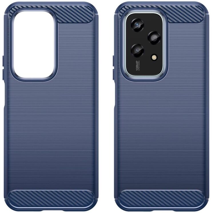 Защитный чехол UniCase Carbon для Honor 200 Lite - Blue: фото 2 из 10