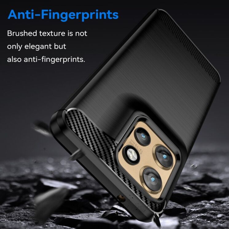 Защитный чехол UniCase Carbon для Motorola Edge 50 Neo - Black: фото 3 из 8