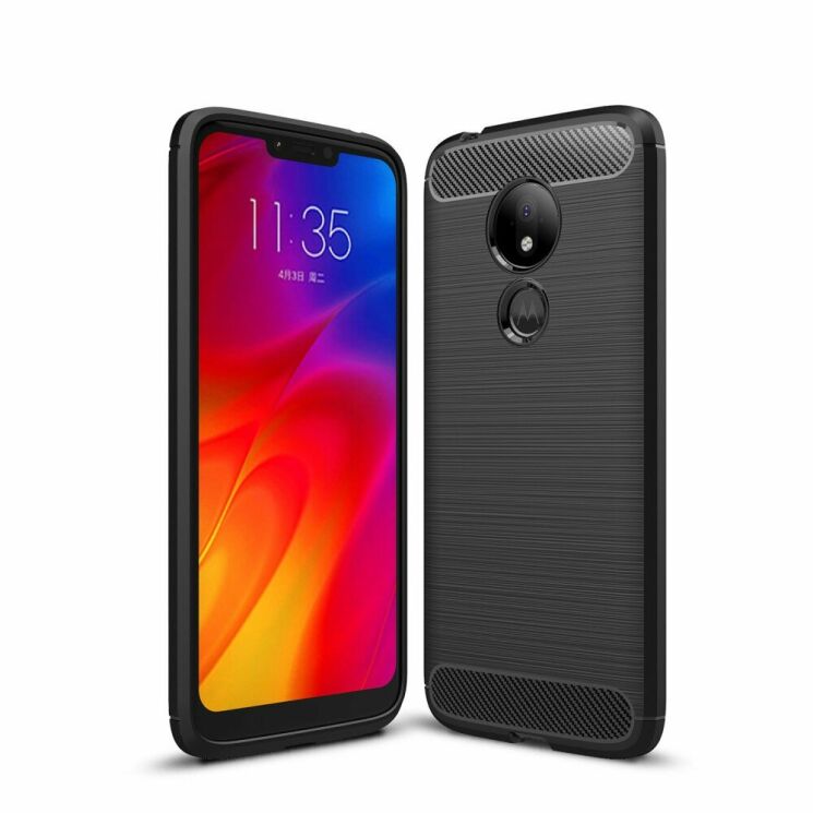 Защитный чехол UniCase Carbon для Motorola Moto G7 Power (XT1955) - Black: фото 1 из 10