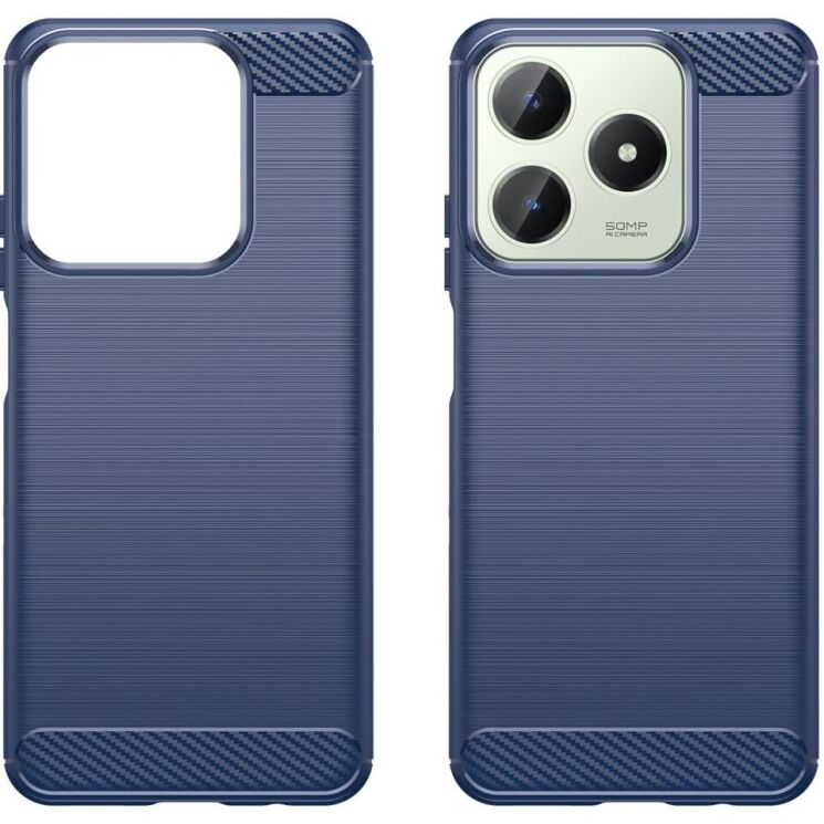 Защитный чехол UniCase Carbon для Realme C63 / C61 / Note 60x - Blue: фото 2 из 10