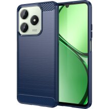 Защитный чехол UniCase Carbon для Realme C63 / C61 / Note 60x - Blue: фото 1 из 10