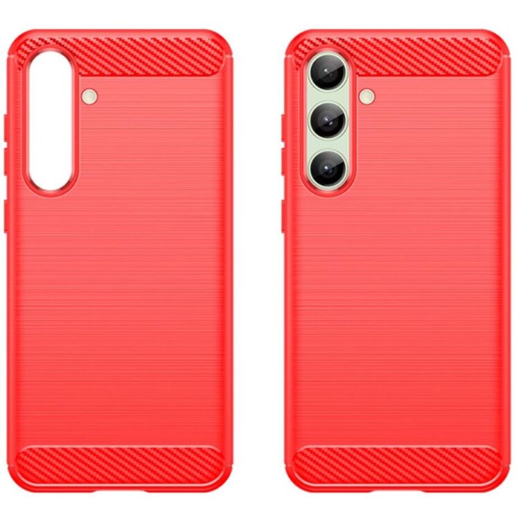 Защитный чехол UniCase Carbon для Samsung Galaxy S24 FE (S721) - Red: фото 2 из 8