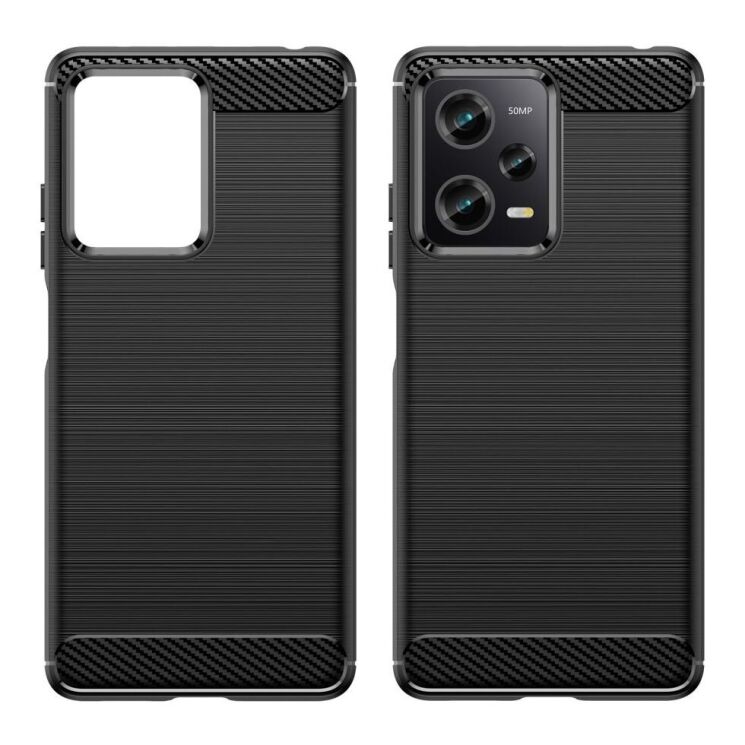 Защитный чехол UniCase Carbon для Xiaomi Redmi Note 12 Pro 5G / Poco X5 Pro - Black: фото 2 из 8