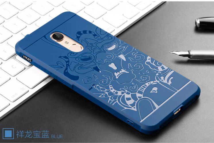 Защитный чехол UniCase Dragon Style для Xiaomi Redmi 5 - Blue: фото 3 из 3