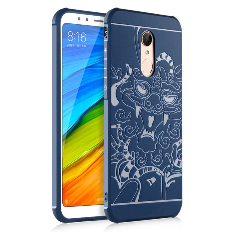 Защитный чехол UniCase Dragon Style для Xiaomi Redmi 5 - Blue: фото 1 из 3