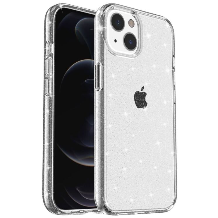 Защитный чехол UniCase Glitter Shell для Apple iPhone 15 - White: фото 1 из 8