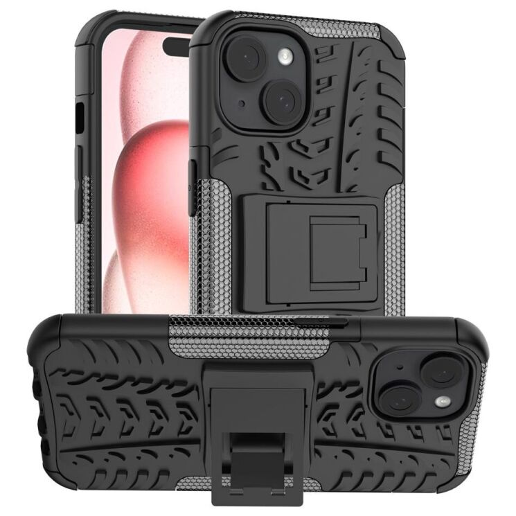 Защитный чехол UniCase Hybrid X для Apple iPhone 15 - Black: фото 1 из 12