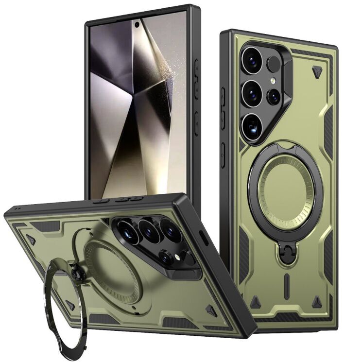 Захисний чохол UniCase Lander Armor для Samsung Galaxy S22 Ultra (S908) / Galaxy S23 Ultra (S918) - Olive Green: фото 1 з 6