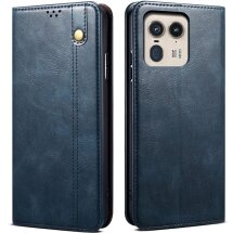 Защитный чехол UniCase Leather Wallet для Motorola Edge 50 Ultra - Blue: фото 1 из 6