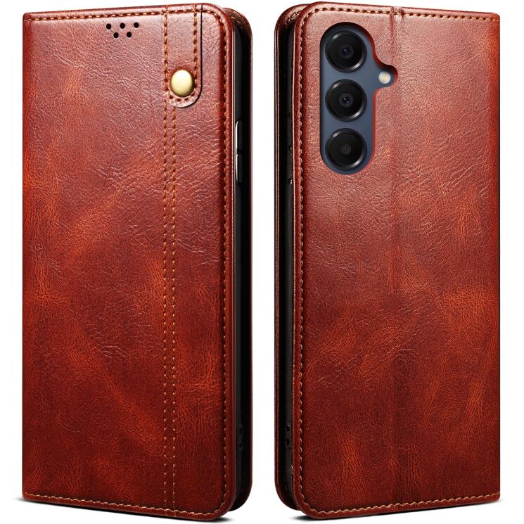 Защитный чехол UniCase Leather Wallet для Samsung Galaxy A17 (A175) - Brown: фото 1 из 6