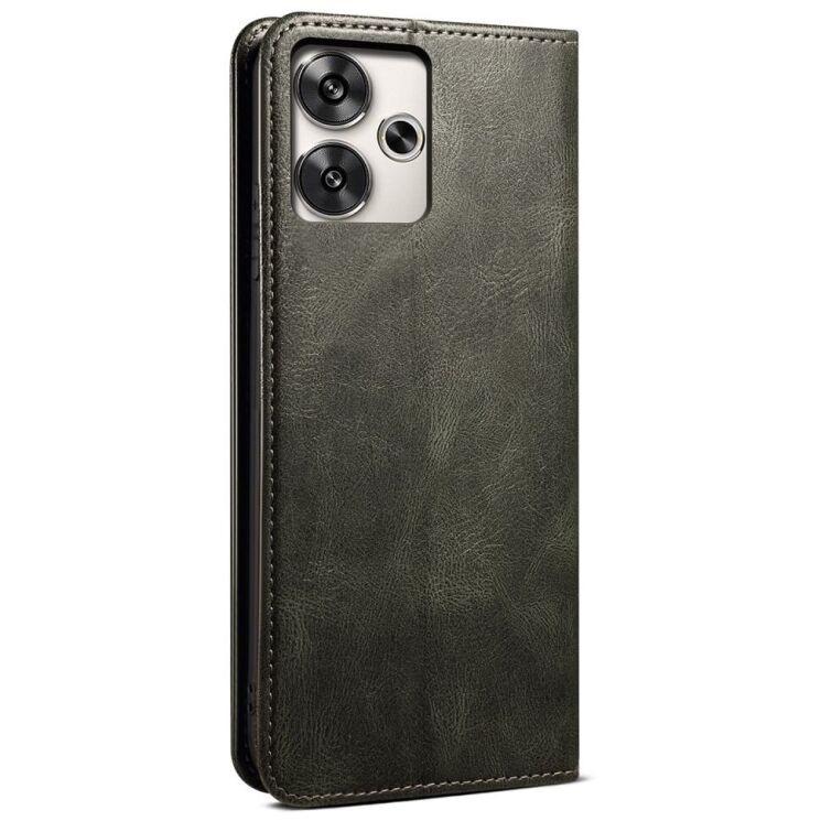 Защитный чехол UniCase Leather Wallet для Xiaomi Poco F6 - Green: фото 6 из 6