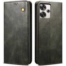 Защитный чехол UniCase Leather Wallet для Xiaomi Poco F6 - Green: фото 1 из 6