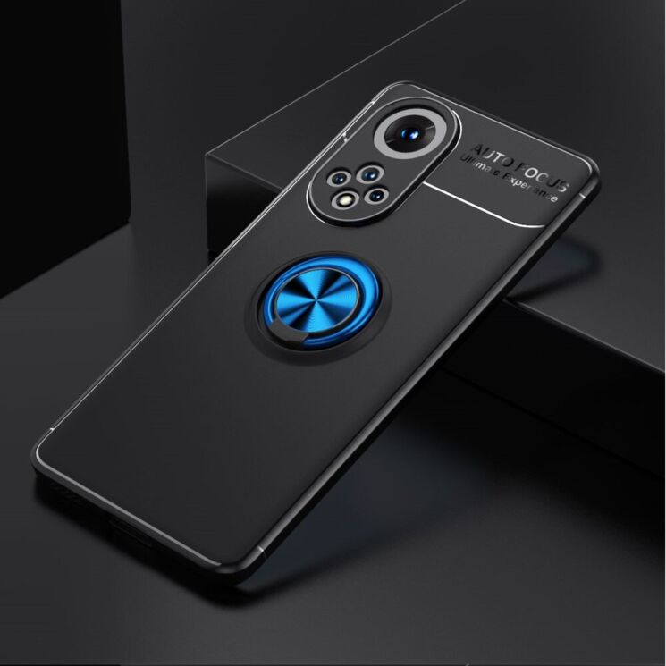 Чохол з магнітним кільцем UniCase Magnetic Ring для Huawei Nova 9 - Black / Blue: фото 2 з 16