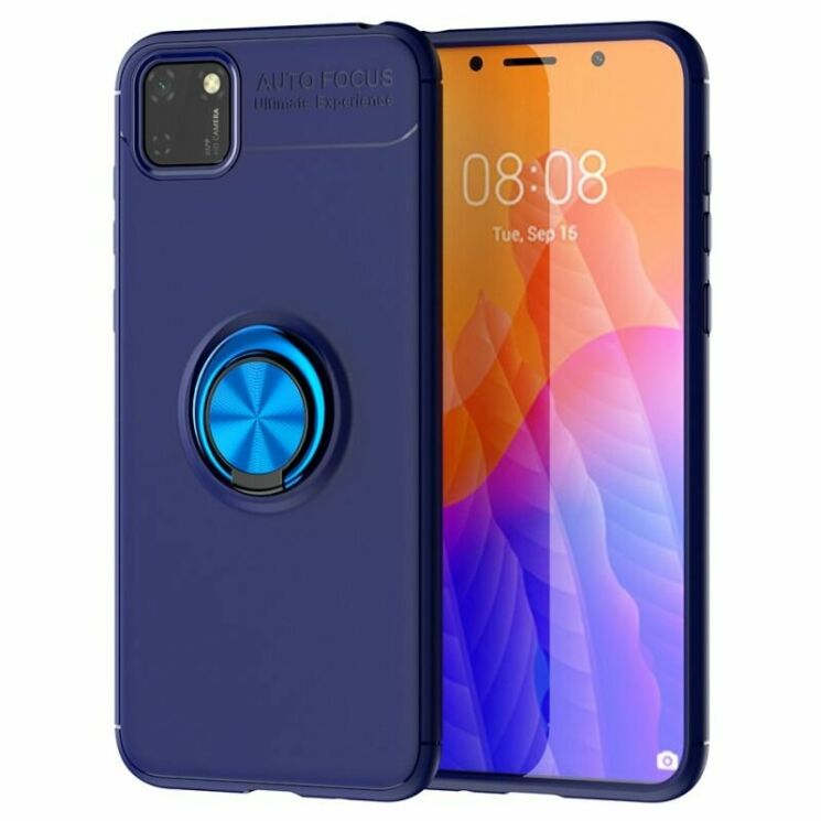 Защитный чехол UniCase Magnetic Ring для Huawei Y5p - Blue: фото 1 из 15