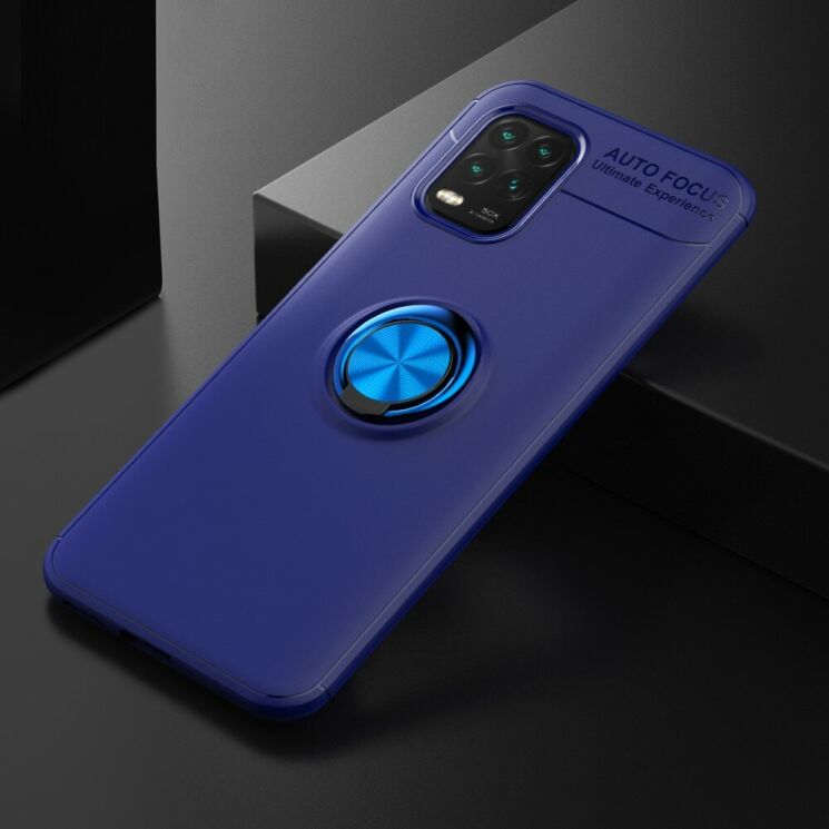 Чехол с магнитным кольцом UniCase Magnetic Ring для Xiaomi Mi 10 Lite - Blue: фото 2 из 16
