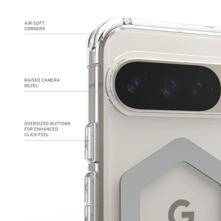 Защитный чехол URBAN ARMOR GEAR (UAG) Plyo MagSafe для Google Pixel 9 Pro - Ice / Silver: фото 10 из 14
