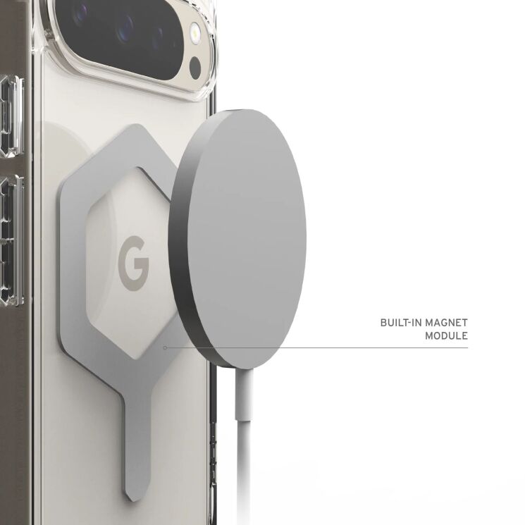 Защитный чехол URBAN ARMOR GEAR (UAG) Plyo MagSafe для Google Pixel 9 Pro - Ice / Silver: фото 14 из 14