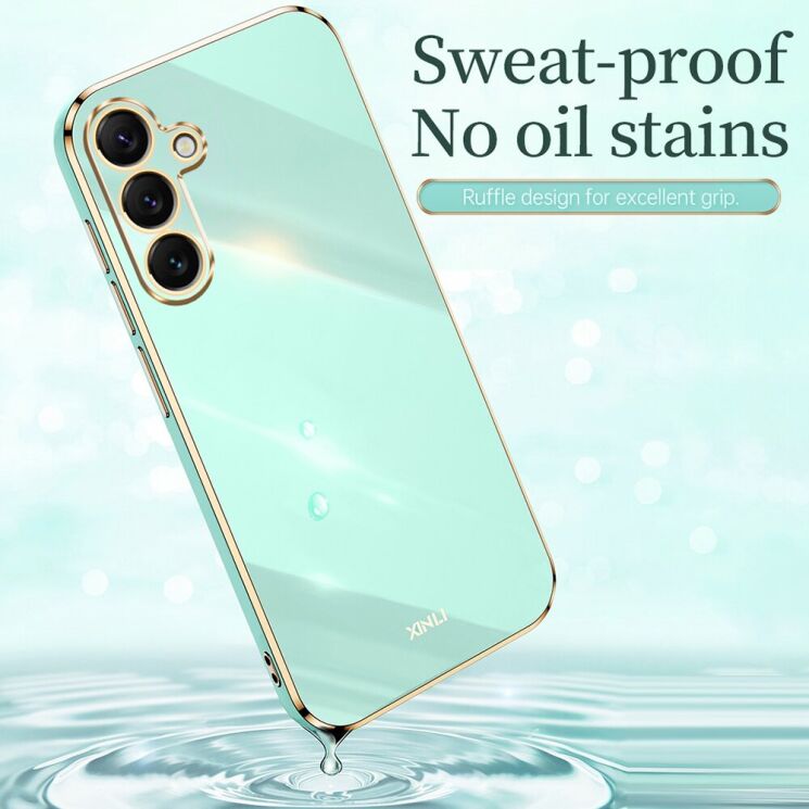 Защитный чехол XINLI Porcelain Design для Samsung Galaxy S26 (S942) - Cyan: фото 5 из 6