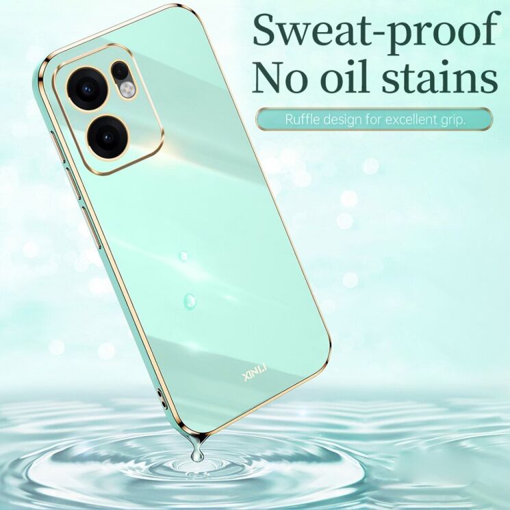 Защитный чехол XINLI Porcelain Magnetic для OPPO Reno 13 F/FS 5G - Blue: фото 4 из 7